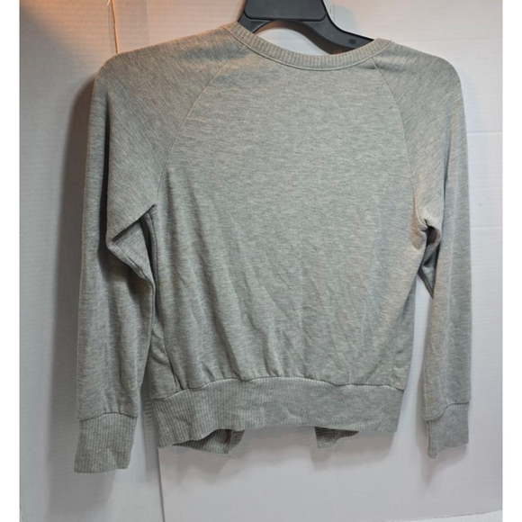 Juniors Rue21 Gray Ruffle Button-Front Cardigan M - Picture 5 of 6